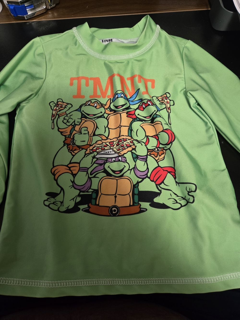 Nickelodeon Neon Green TMNT Long Sleeve Kids Top